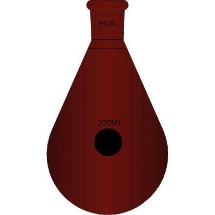 棕色玻璃，旋蒸用厚壁茄型瓶,高强度,磨口:14/20,200ml F311200X-Z