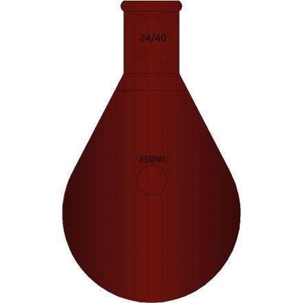 棕色旋蒸用厚壁茄型瓶,高强度,磨口:24/40,250ml F314250X-Z