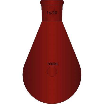 棕色玻璃，厚壁茄型瓶,高强度,磨口:14/20,100ml F311100Z