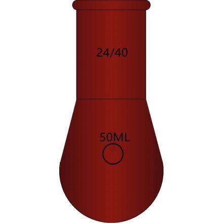 棕色玻璃,厚壁茄型瓶,高强度,磨口:24/40,50ml F312450Z