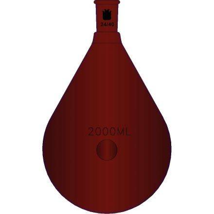 棕色玻璃，旋蒸用厚壁茄型瓶,高强度,磨口:24/40,2000ml F31242LX-Z