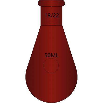 棕色玻璃,厚壁茄型瓶,高强度,磨口:19/22,50ml F311950Z
