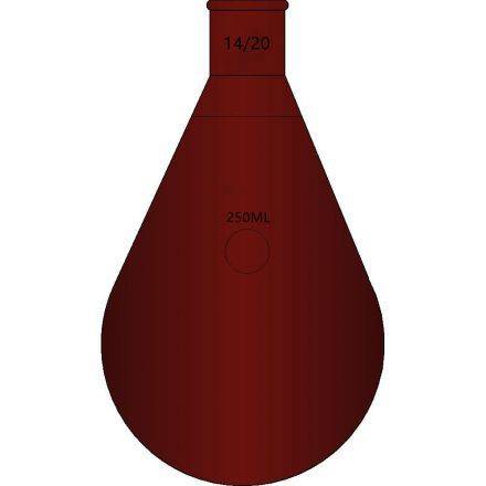 棕色玻璃，旋蒸用厚壁茄型瓶,高强度,磨口:14/20,250ml F311250X-Z