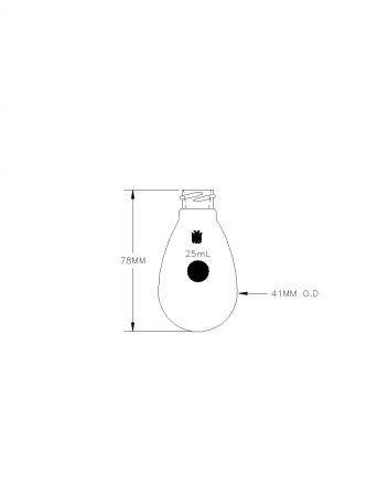 微量罗纹茄型瓶,25mL,14/10 F311025