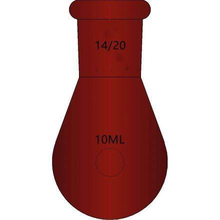 棕色玻璃,厚壁茄型瓶,高强度,磨口:14/20,10ml F311410Z