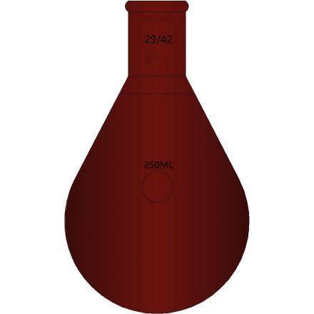 棕色玻璃，旋蒸用厚壁茄型瓶,高强度,磨口:29/42,250ml F318250X-Z