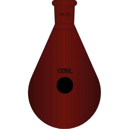 棕色玻璃,旋蒸用厚壁茄型瓶,高强度,磨口:19/22,100ml F319100X-Z
